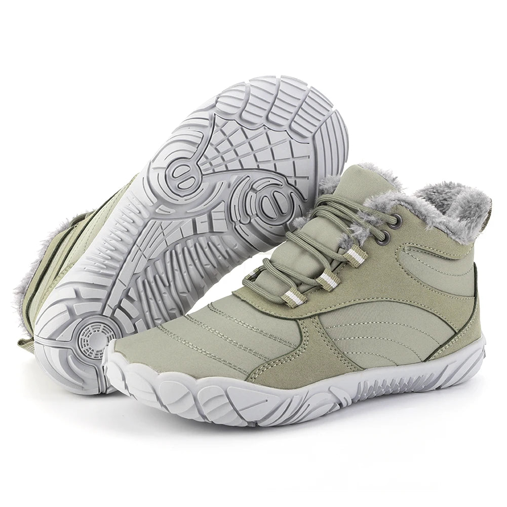 Winter Footwear Barefoot Boots Non-Slip Warm Fur Lined for Women Men