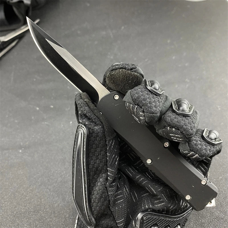 All Black A07 Pocket Folding Knife Multitool Survival Outdoor Portable Hunting Self-defense Tactical Multitool Hand Knife EDC