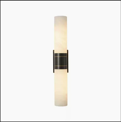 New Luxury Natural Marble LED Wall Lamp AC110V 220V Copper Wall Light for Indoor Villa Living Room Aisle TV Background Lighting