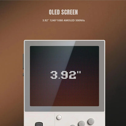 Classic Retro Handheld Game Console, 3.92" OLED Touchscreen, Android Gaming with 6+128GB, 5000mAh Battery