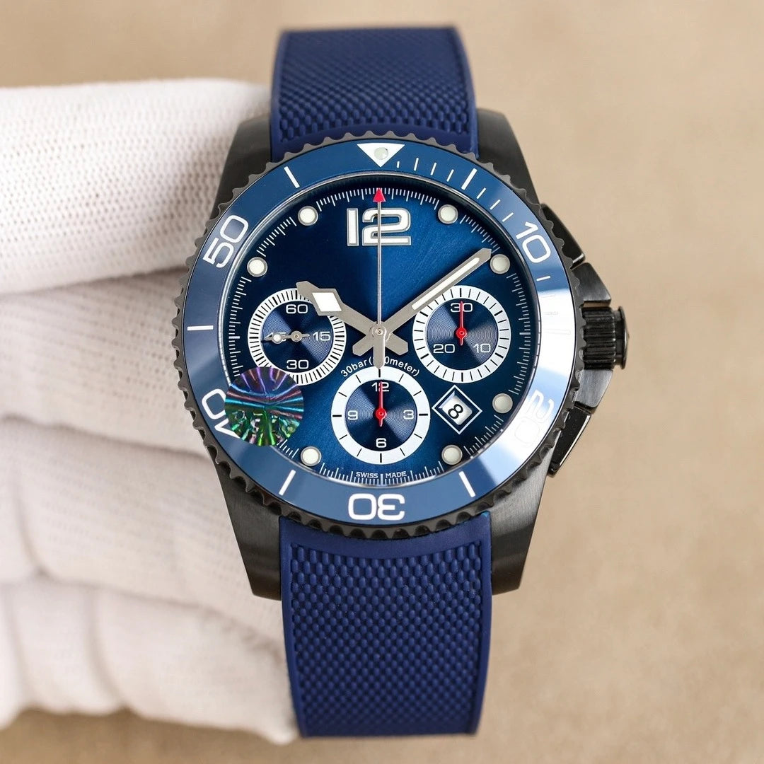 2026 New An Elegant Men's Watch with A Silver Dial and Moon Phase Display Suitable for Various Occasions