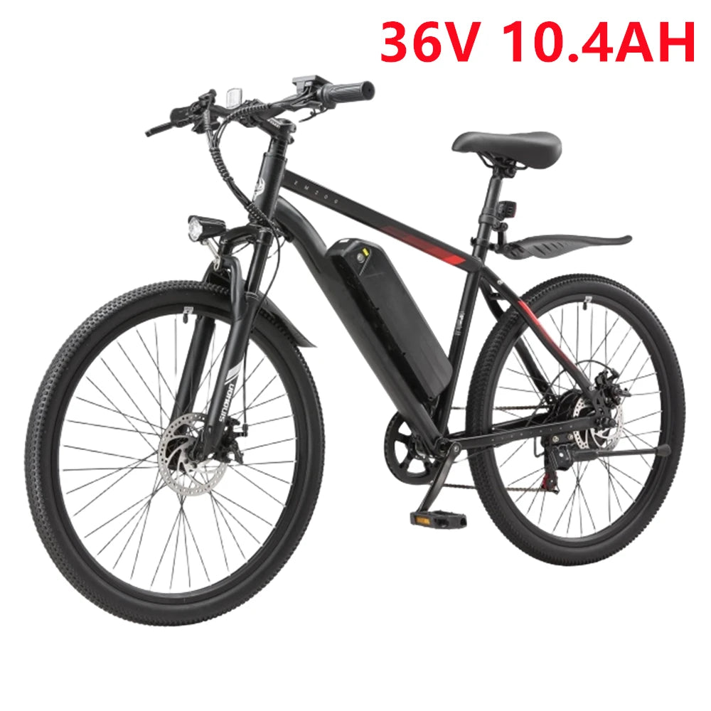 26" Electric Motorcycles Mountain E Bike for Adults, 650W Peak Motor Ebike 25Mph 35Miles 10.4AH 15.6AH Adults Electric Bicycle