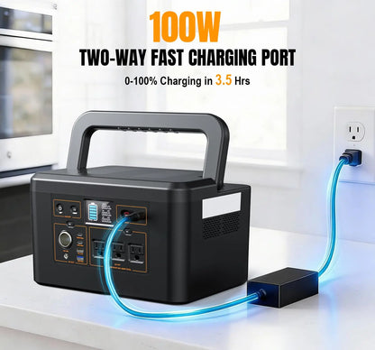 Portable Power Station 650W (1200W Peak), 576Wh Solar Generator, LiFePO4 Battery 3.5 Hour Fast Charging, Solar, Customized