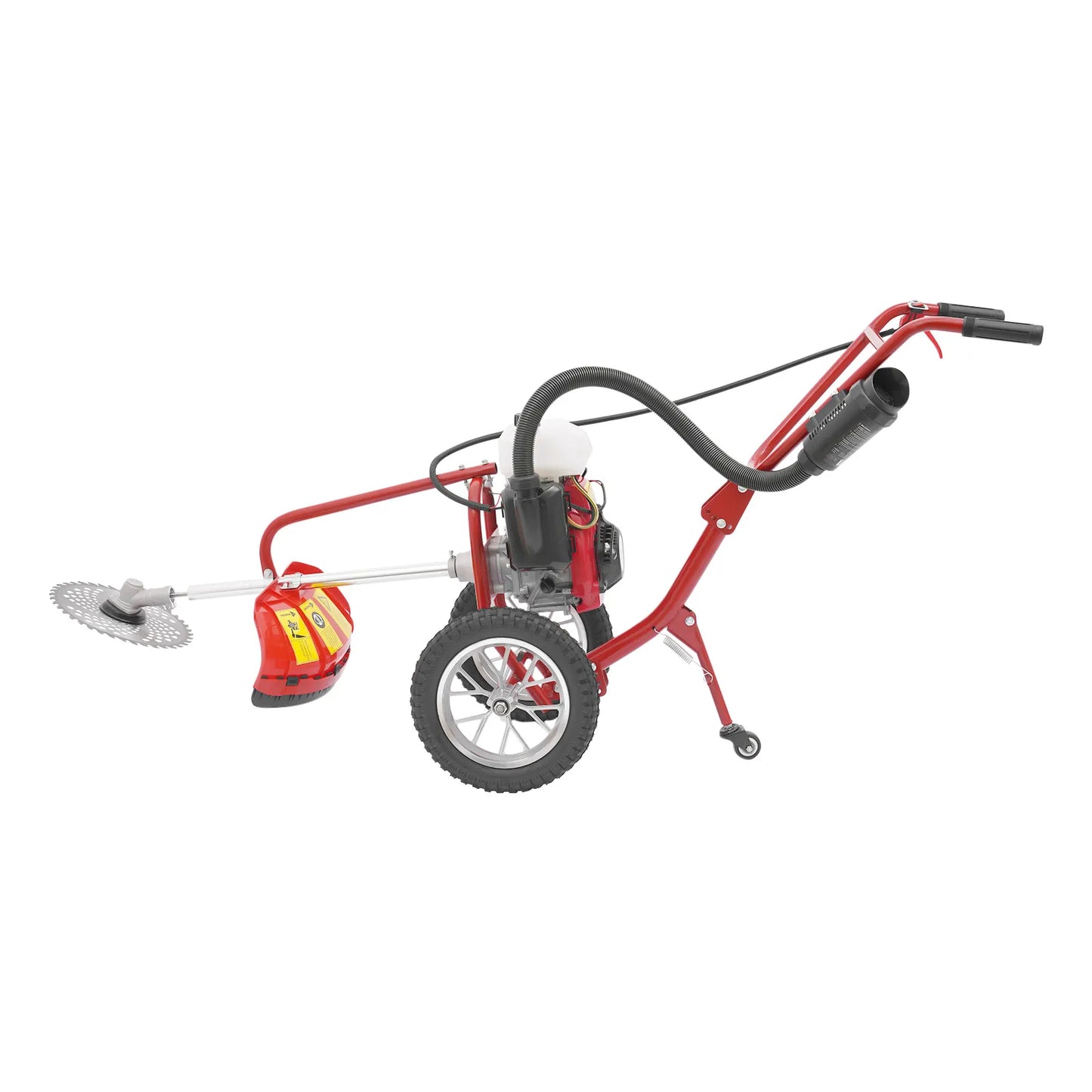 3 in 1 Gasoline Cultivator, 63cc 4HP Mini Cultivator, Micro Cultivator about 240rpm Speed for Plowing,Tilling,Furrowing,Weeding
