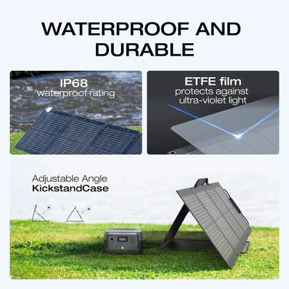 Solar Generator RIVER 3 Plus with 110W Solar Panel, 286Wh Portable Power Station LiFePO4 Battery, 3 Up to 1200W AC, Customized