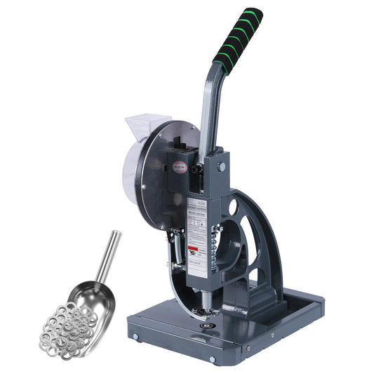 Semi-Automatic Eyelet Rivet Press with 5000Pcs Metal Eyelets Buckle Making Machine 10mm for Fabric Leather Banners DIY Projects
