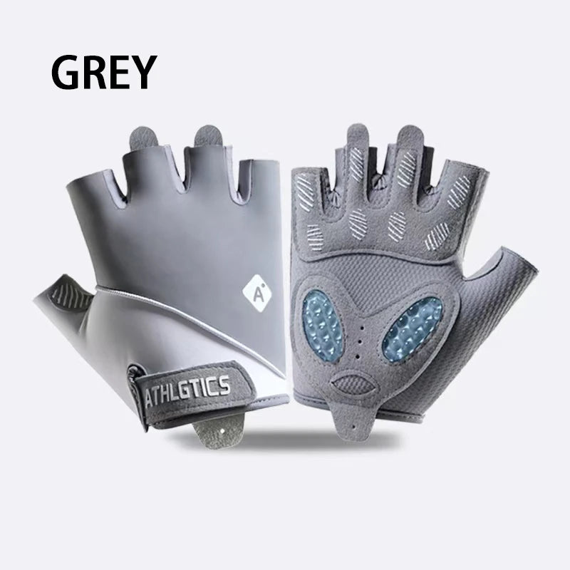 Fitness half finger sports gloves for couples, ice silk thin yoga studio, kettlebells, horizontal bars, anti slip, wear-resistan