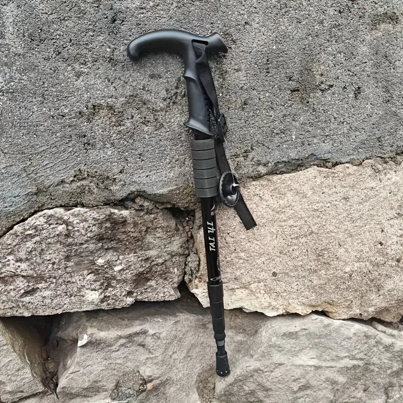 Durable Alloy Trekking Poles. Ultra-light, Adjustable T - Handle with Shock Absorption. Comfort Grip, Ideal for Hiking.