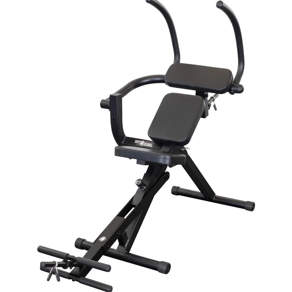 Best Fitness Semi Recumbent AB Crunch Bench, Lower & Upper Abdominal Muscles Workout Machine For Home Gym, Midnight Black