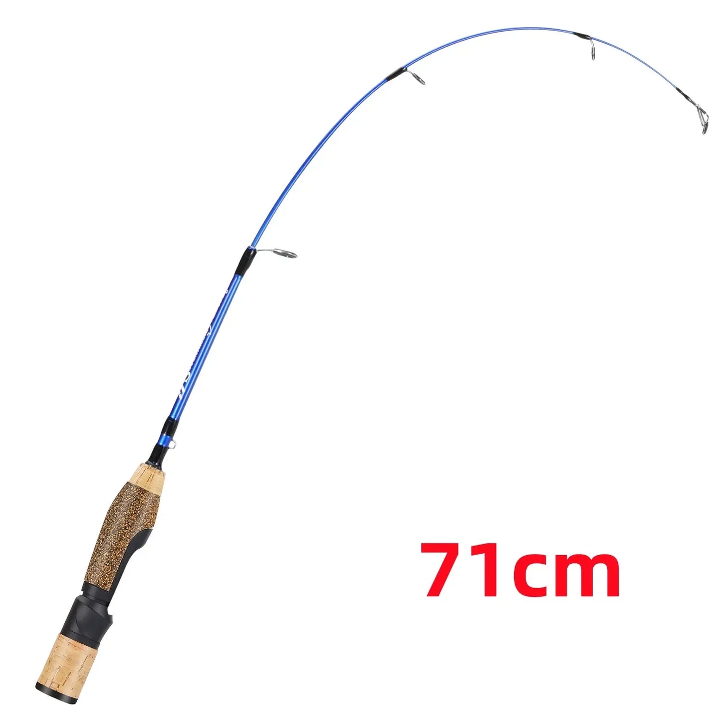 Sougayilang 63cm 71cm Winter Ice Fishing Rods 2 Sections Ultralight Portable Winter Fishing Rod Wooden Handle Spinning Rods