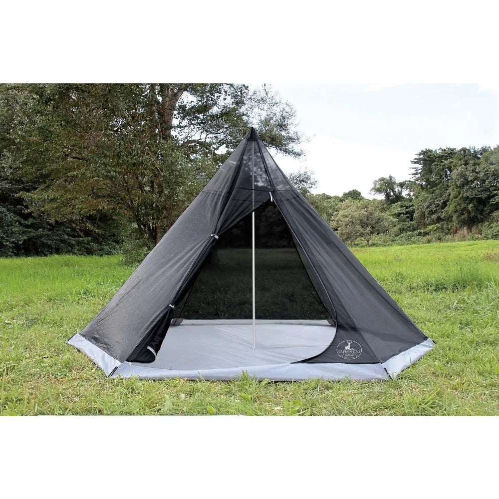 Aluminum Frame 300UV Rated UA-16 Tipi Style 3-Person Tent with PU Coating and Carry Bag
