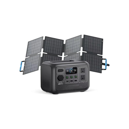Solar Generator AC2A with 60W Solar Panel Included (Ships Separately), 204Wh LFP Battery Backup, w/ 2 300W (600W, Customized