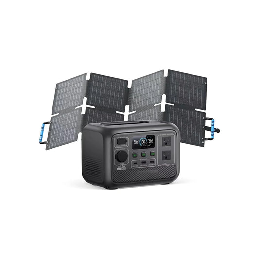 Solar Generator AC2A with 60W Solar Panel Included (Ships Separately), 204Wh LFP Battery Backup, w/ 2 300W (600W, Customized