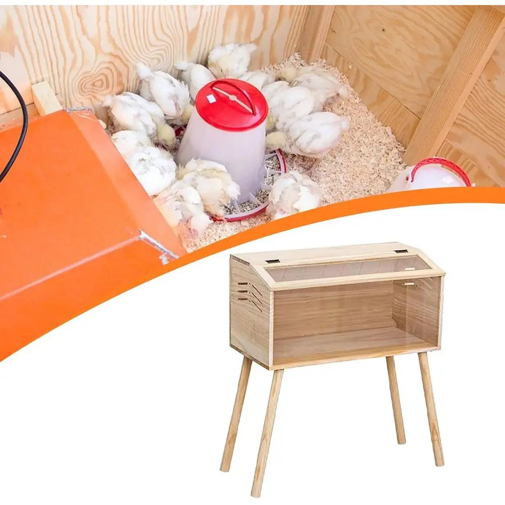Chicken Brooder Box Small Chicken Coop Clear Acrylic Panels Breeding Box House for Quails Hamsters Birds Ducks Pet Supplies, 60