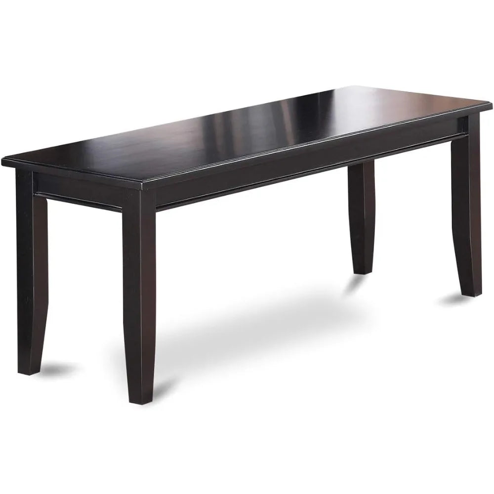 DUNO6-BLK-W 6 Piece Kitchen Table & Chairs Set Contains a Rectangle Dining Table and 4 Dining Room Chairs with a Bench, 36x60 I