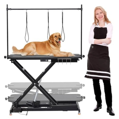 Professional Electric Grooming Table for Dogs At Home Capacity 264 LBS Dog Grooming Table Height Adjustable Pet Grooming Table