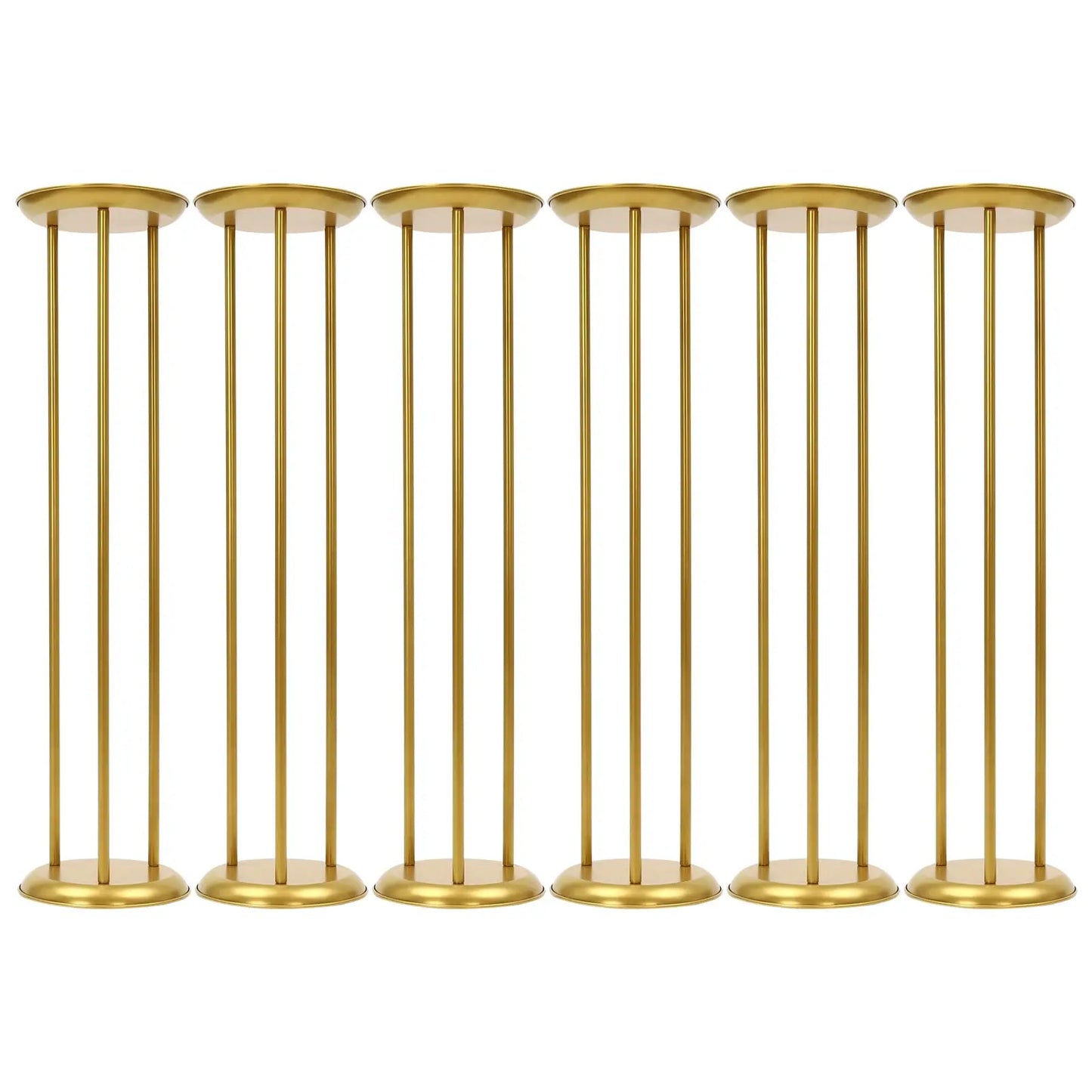 6 Pcs Gold Flower Display Stand, 39.4in Tall Columnar Decorative Fower Rack, Road Lead Centerpiece Vase for Home Event Party Wed