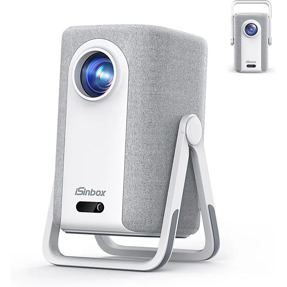 4K Outdoor Projector, 1200 ANSI Lumens, Built-in Apps, Wii & Bluetooth, Auto Projection, Dual-e Stand, Smart Portable with Netfl