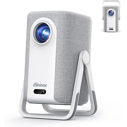 4K Outdoor Projector, 1200 ANSI Lumens, Built-in Apps, Wii & Bluetooth, Auto Projection, Dual-e Stand, Smart Portable with Netfl