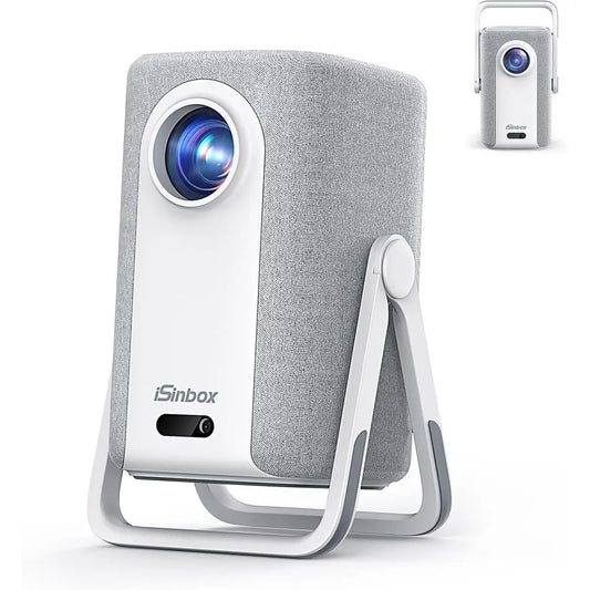 4K Outdoor Projector, 1200 ANSI Lumens, Built-in Apps, Wii & Bluetooth, Auto Projection, Dual-e Stand, Smart Portable with Netfl