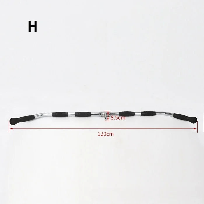 Fitness Solid T-bar, V-Bar Heavy Duty Load Bearing Lat Pull Down Bar,Fine Polishing Sitting Rowing Fitness Equipment Accessories