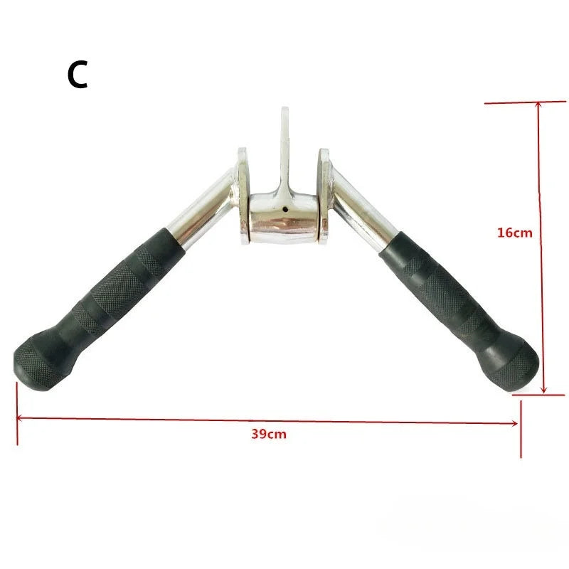 Fitness Solid T-bar, V-Bar Heavy Duty Load Bearing Lat Pull Down Bar,Fine Polishing Sitting Rowing Fitness Equipment Accessories