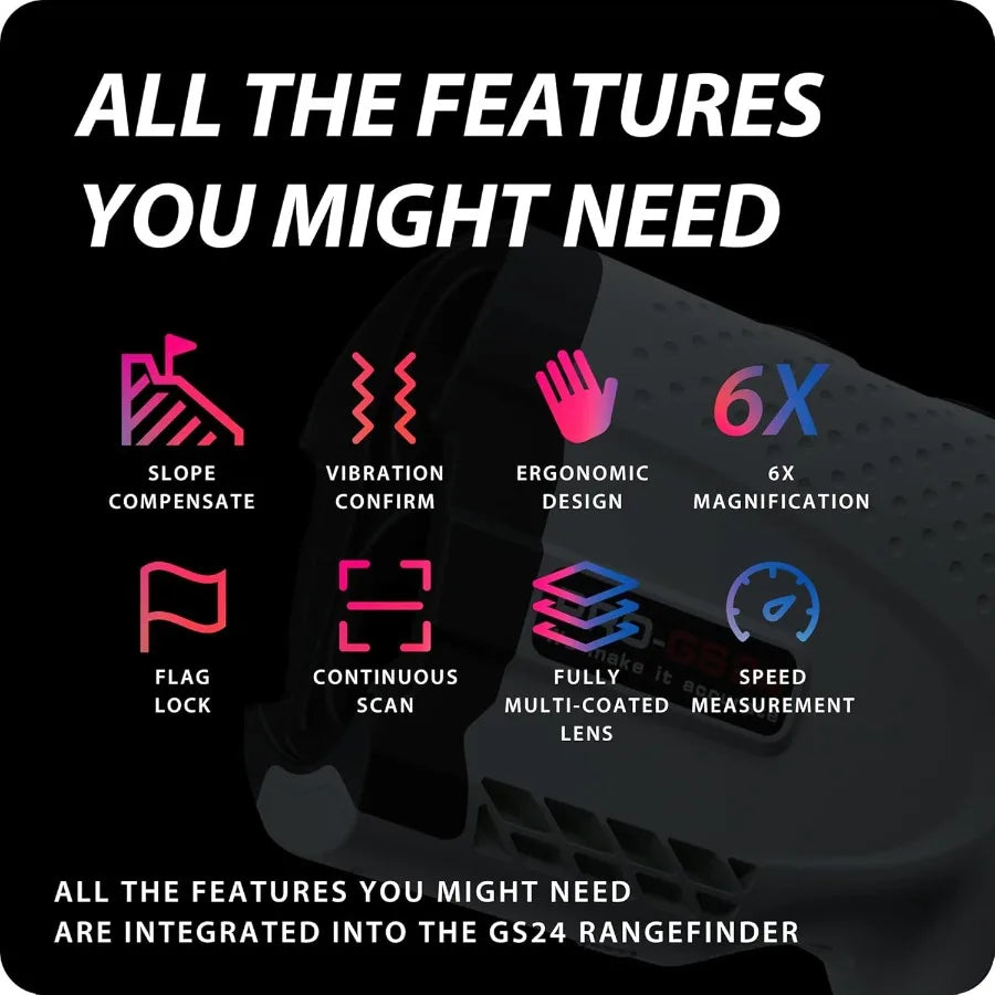 Laser Rangefinder for Golf and Hunting with 7X Magnification 1200 Yard Range HighPrecision Flag Pole Loc