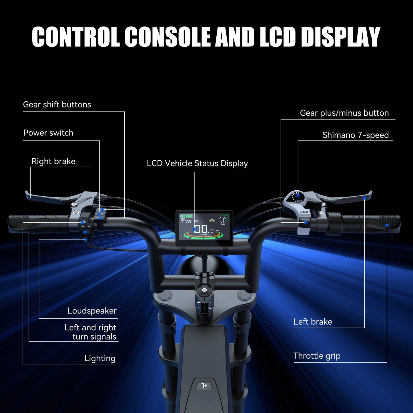 ZorixBike Z6 Pro Electric Bike for Adults 3000W 48V 23AH Max 80Miles Electric Motorcycle 20" Fat Tire Bike Shamano 7-Speed EBike