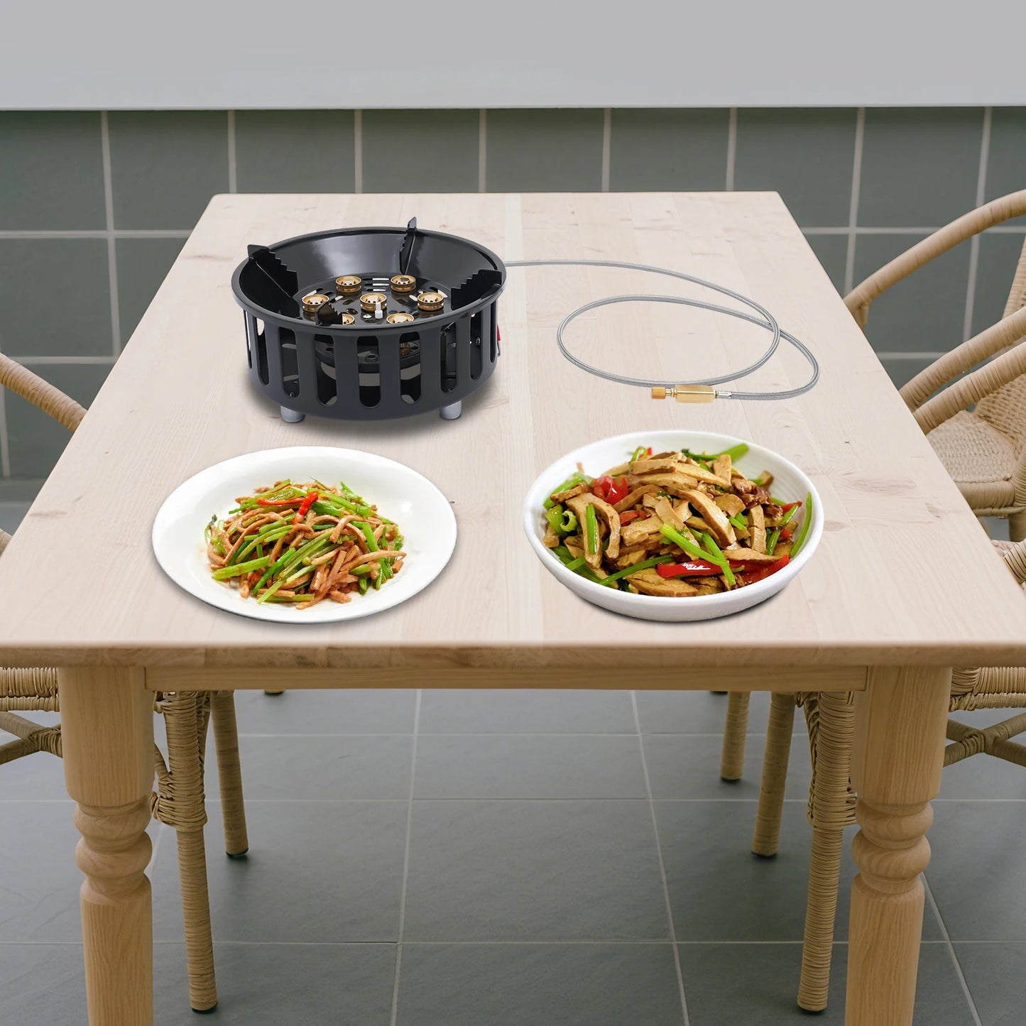 3 in 1 Portable Camping Stove Gas Cooking Burner 21000W Propane Burners and Carrying Bag for Outdoor Backpacking  Picnic Hiking