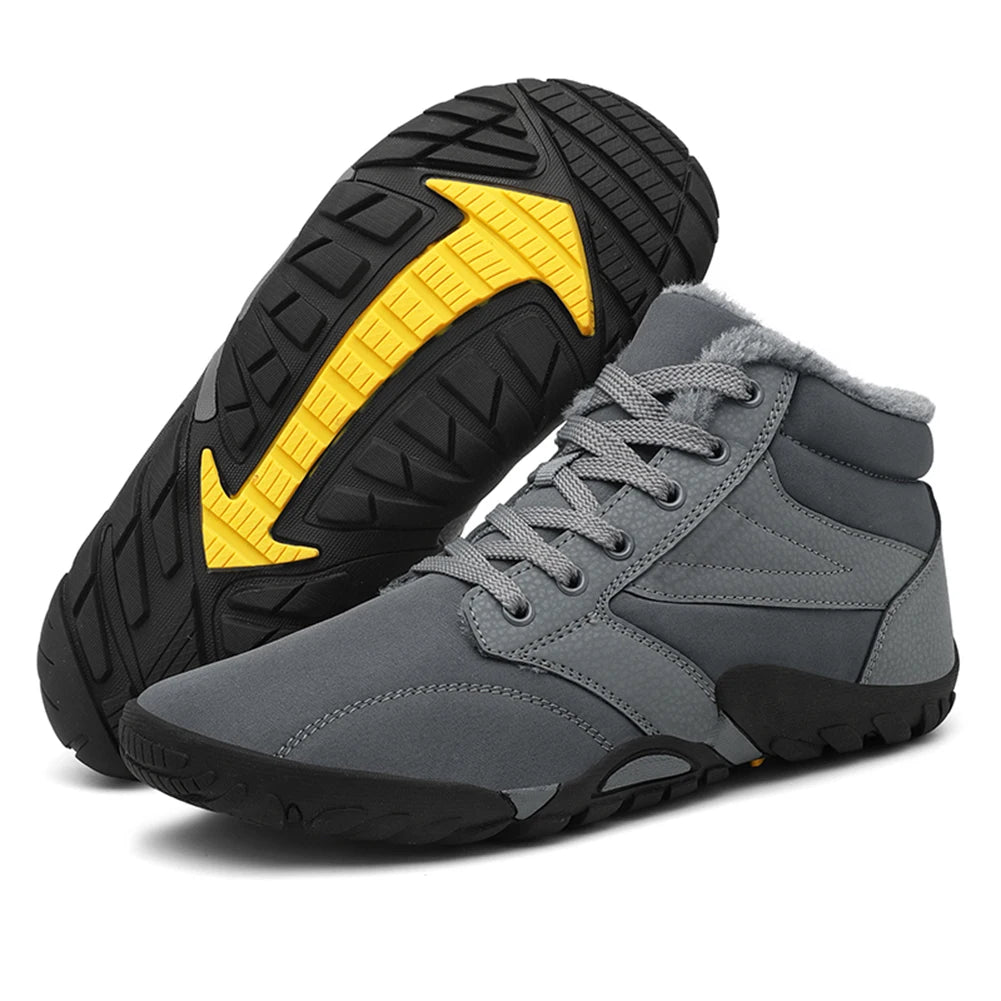 Winter Snow Boots Cold-Proof Trekking Shoes Waterproof Wide Toe Box Ankle Booties Lightweight Walking Boots for Outdoor Travel