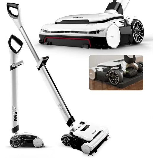 Cordless Vacuum Cleaner with Anti-Hair Wrap Bar - Dual Edge-Clean Brushes - Perfect for Carpet and Hardwood Floors - Re