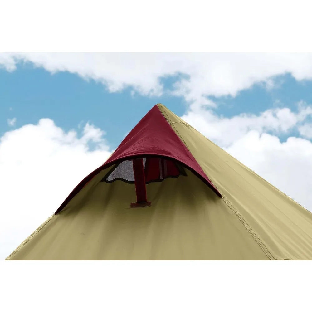 Aluminum Frame 300UV Rated UA-16 Tipi Style 3-Person Tent with PU Coating and Carry Bag