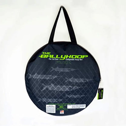 24 Collapsible Fishing Hoop Net for Live Bait Capture in Black with Durable Mesh Material and Easy Storage Design