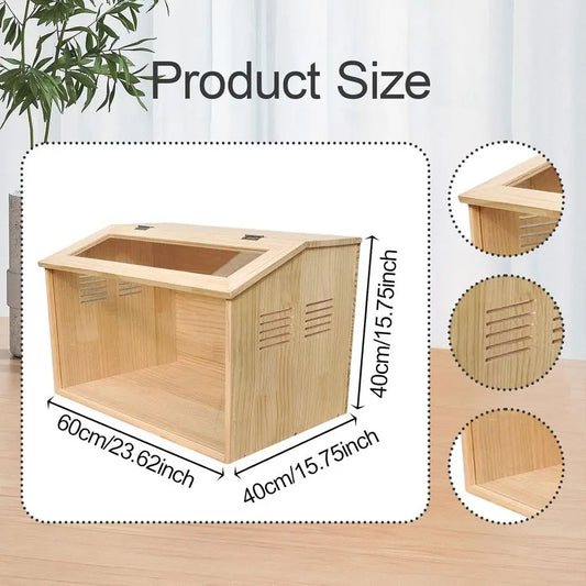 Chick Brooder Box Quail Nest Cage Supplies Small Chicken Coop Quail Coop, 60x40x40CM