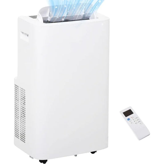 HOMCOM 12000 BTU Portable Air Conditioner for Rooms Uo to 549 Sq.Ft., 4-in-1 Mobile AC Unit with Dehumidifier, Cooling Fan
