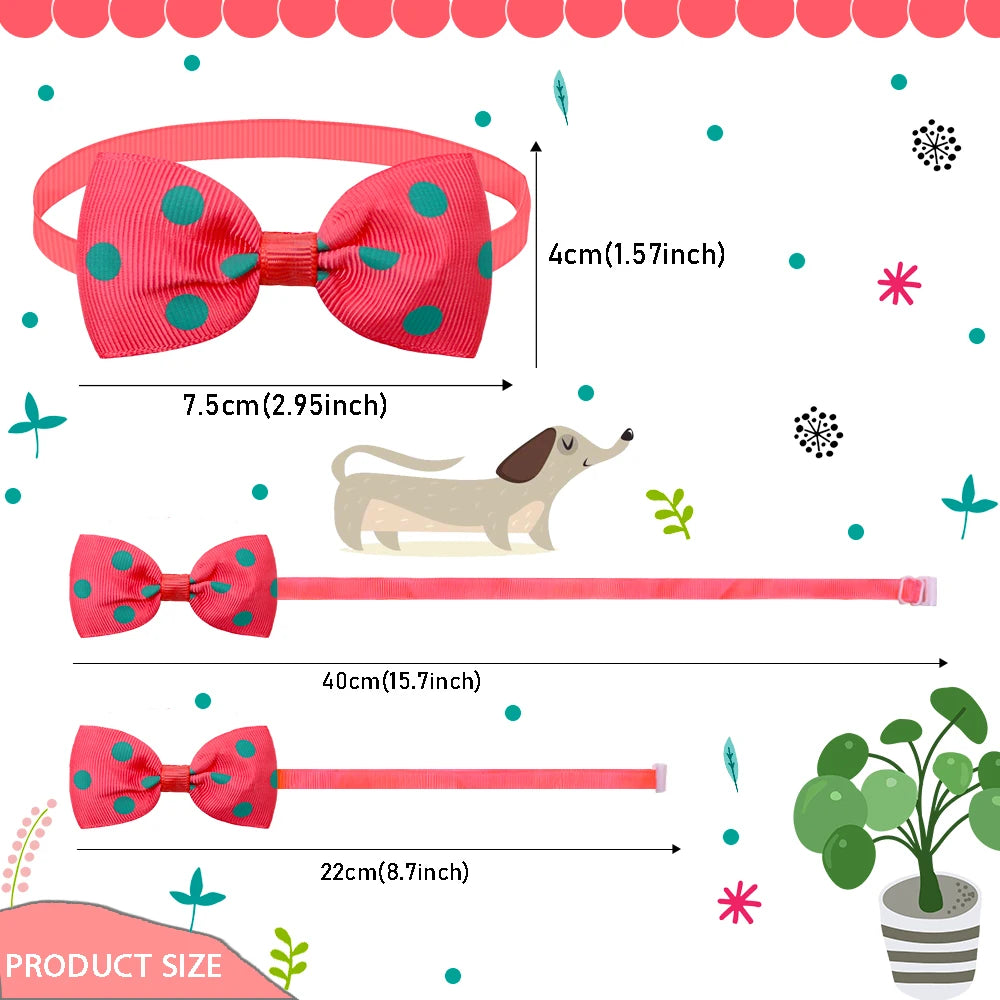 20pcs Dog Supplies For Small Dog Bowtie Dot Style Dog Grooming Accessories Dogs Pets Bow Tie For Dogs Products  Dog Items