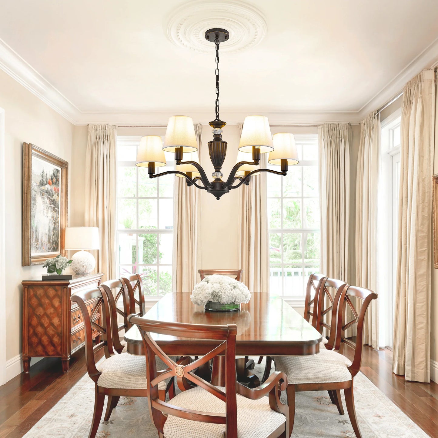 Luxury Classic LED Chandelier Light Living Dining Room Bedroom Hanging Light Home Decor Special Rustic Suspension Luminaire