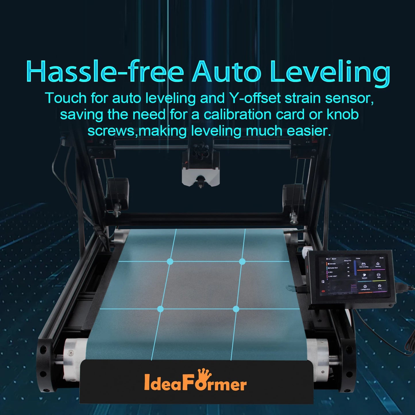 3D Printer IdeaFormer IR3 V2 Infinite Z-Axis Steel Conveyor Belt 250×250×∞mm With Extended Tray Klipper Firmware Auto Leveling