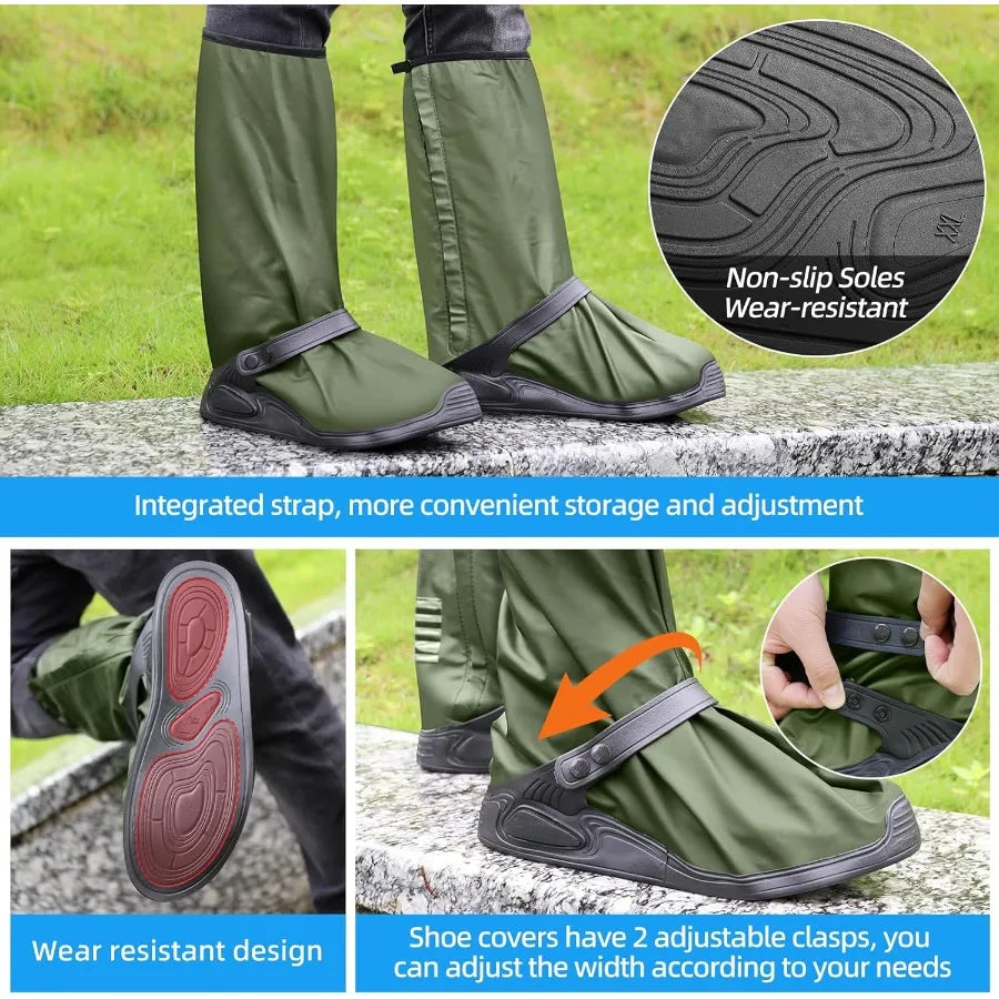 Rain Overshoes Waterproof Shoes Boots Covers Footies Mudsavers Feet Gaiters Men Women for Rain Snow Mud Sand Dust Protection in