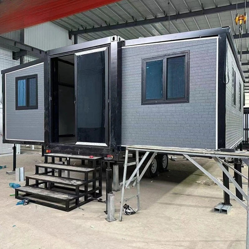 Prefabricated Mobile Home Luxury 20ft 40ft Portable Prefab Modular House 2 3 Bedrooms Container House For Family Outdoor Living