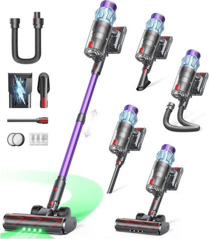 Cordless Vacuum Cleaner 70min/650W/55KPA with Auto Mode, Wall Mount & Fragrance for Hardwood Floor/Car/Pet
