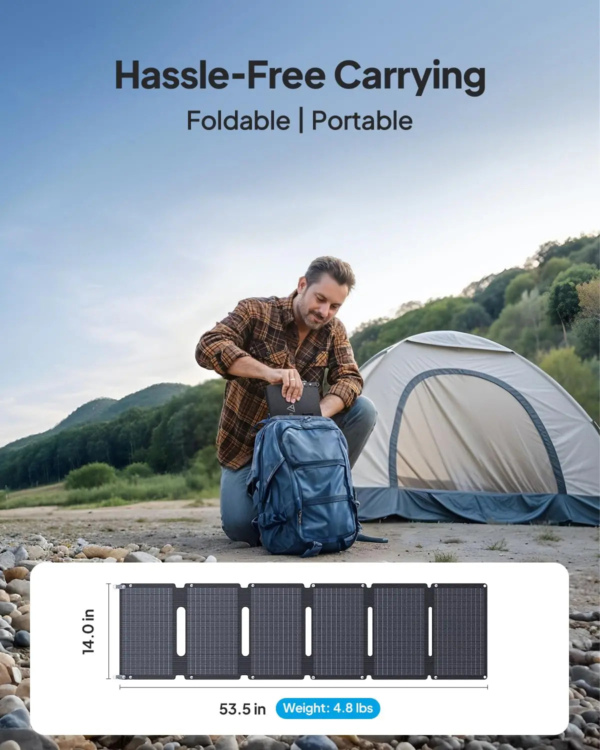 Solar Generator AC2A with 60W Solar Panel Included (Ships Separately), 204Wh LFP Battery Backup, w/ 2 300W (600W, Customized