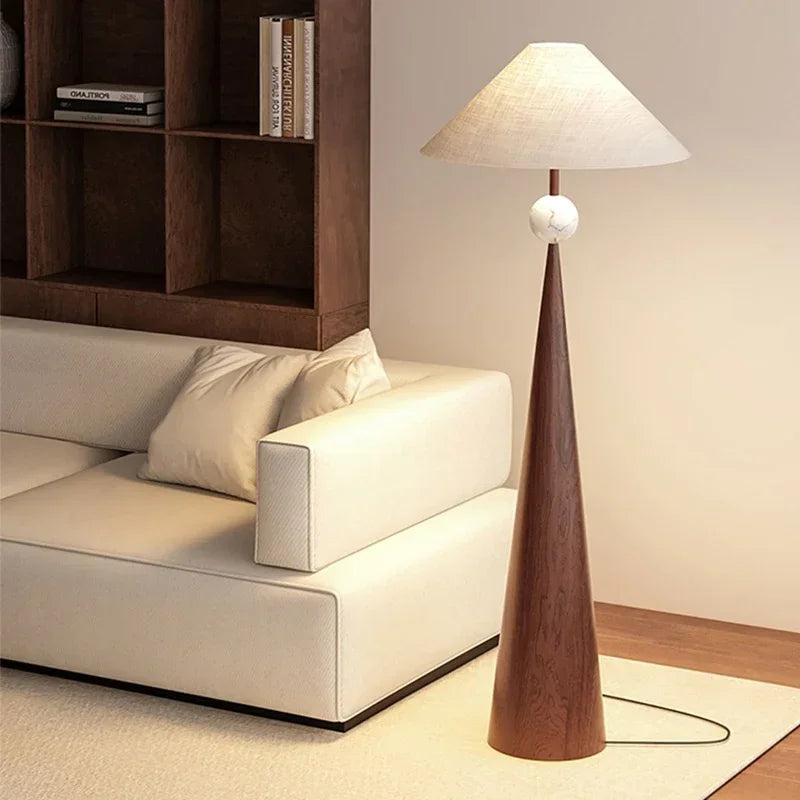 Wabi Sabi White Mushroom Standing Floor Lamps Fabric Floor Reading Lights Foyer Bedroom Designer Sofa Showroom Decorative Lamp