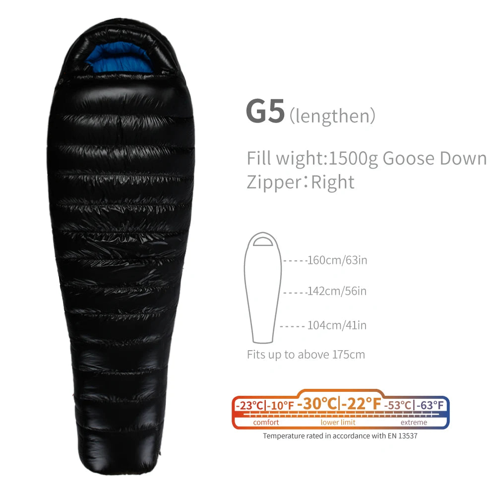 AEGISMAX G1-G5 Series 800FP Goose Down Sleeping Bag Ultralight Outdoor Camping Hiking Sleeping Bag for Men & Women