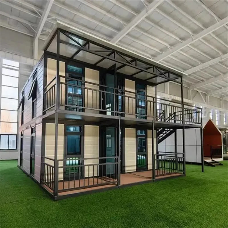 Prefabricated Mobile Home Luxury 20ft 40ft Portable Prefab Modular House 2 3 Bedrooms Container House For Family Outdoor Living
